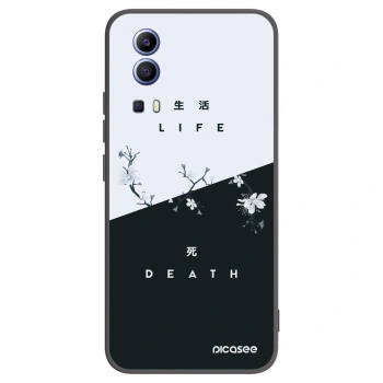 Picasee silikonowe czarne etui na Vivo Y52 5G - Life - Death