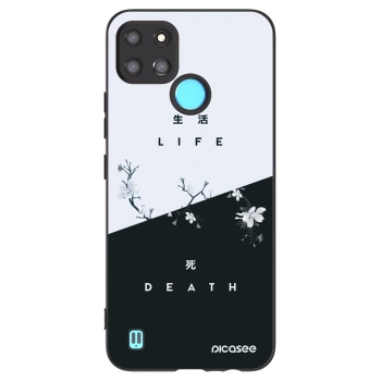 Picasee silikonowe czarne etui na Realme C21Y - Life - Death