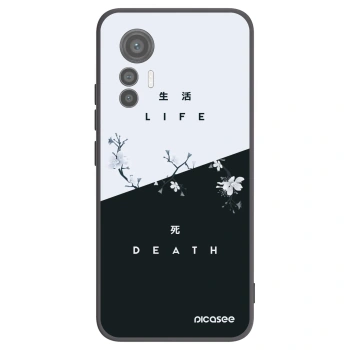 Picasee silikonowe czarne etui na Xiaomi 12 Lite - Life - Death