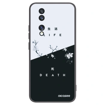 Picasee silikonowe czarne etui na Honor 70 - Life - Death