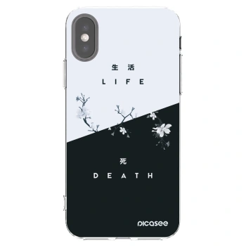 Picasee silikonowe przeźroczyste etui na Apple iPhone X/XS - Life - Death