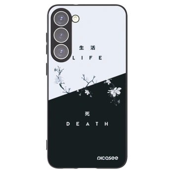 Picasee silikonowe czarne etui na Samsung Galaxy S23+ 5G - Life - Death
