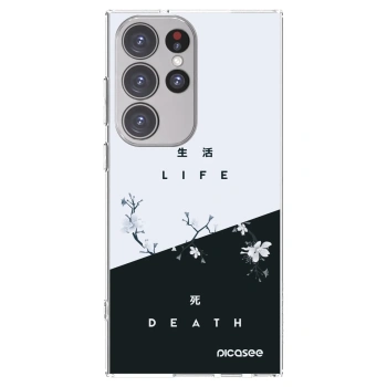 Picasee silikonowe przeźroczyste etui na Samsung Galaxy S23 Ultra 5G - Life - Death