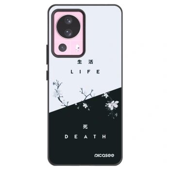 Picasee silikonowe czarne etui na Xiaomi 13 Lite - Life - Death