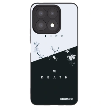 Picasee silikonowe czarne etui na Honor X8a - Life - Death
