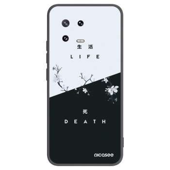 Picasee silikonowe czarne etui na Xiaomi 13 Pro - Life - Death