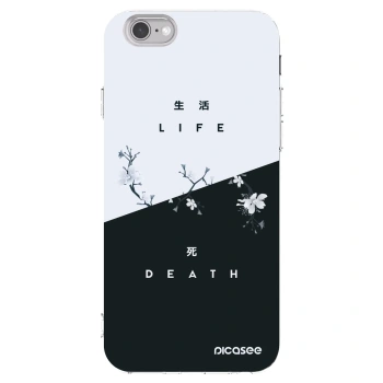 Picasee silikonowe przeźroczyste etui na Apple iPhone 6/6S - Life - Death