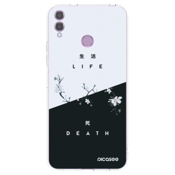 Picasee silikonowe przeźroczyste etui na Honor 8X - Life - Death