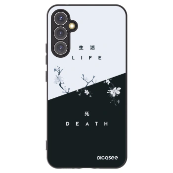Picasee silikonowe czarne etui na Samsung Galaxy A34 5G A346B - Life - Death