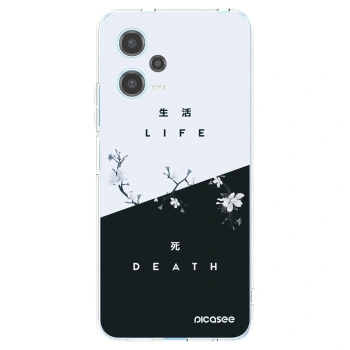 Picasee silikonowe przeźroczyste etui na Xiaomi Redmi Note 12 5G - Life - Death