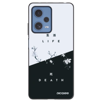 Picasee silikonowe czarne etui na Xiaomi Redmi Note 12 Pro 5G - Life - Death