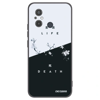 Picasee silikonowe czarne etui na Xiaomi Redmi 12C - Life - Death