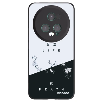 Picasee silikonowe czarne etui na Honor Magic5 Pro - Life - Death
