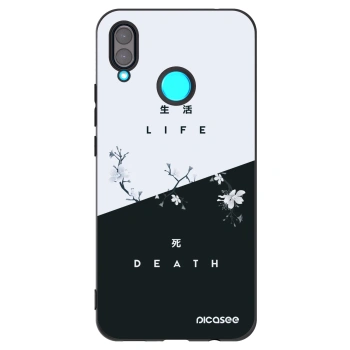 Picasee silikonowe czarne etui na Huawei Nova 3 - Life - Death
