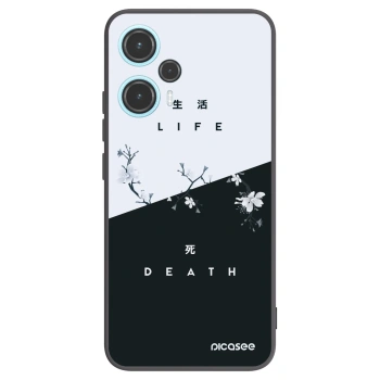 Picasee silikonowe czarne etui na Xiaomi Poco F5 - Life - Death