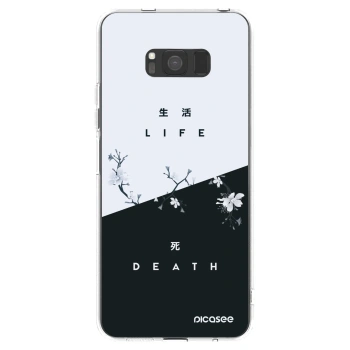 Picasee silikonowe przeźroczyste etui na Samsung Galaxy S8 G950F - Life - Death