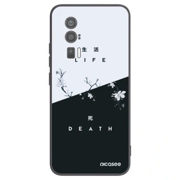 Picasee silikonowe czarne etui na Xiaomi Poco F5 Pro 5G - Life - Death