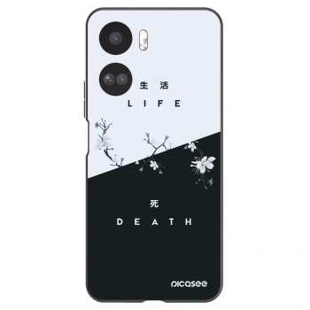 Picasee silikonowe czarne etui na Honor 90 Lite 5G - Life - Death
