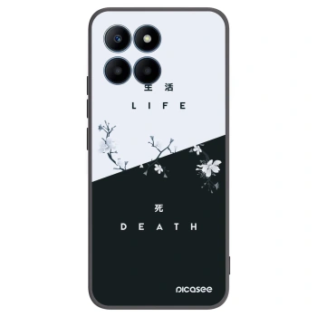 Picasee silikonowe czarne etui na Honor 70 Lite - Life - Death