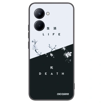 Picasee silikonowe czarne etui na Realme C33 (2023) - Life - Death