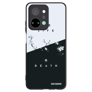 Picasee silikonowe czarne etui na Honor X7a - Life - Death