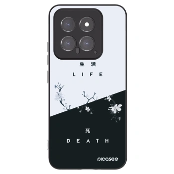 Picasee silikonowe czarne etui na Xiaomi 14 - Life - Death