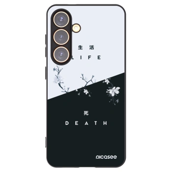Picasee silikonowe czarne etui na Samsung Galaxy S24 S921B 5G - Life - Death