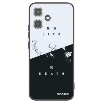 Picasee silikonowe czarne etui na Xiaomi Redmi 12 5G - Life - Death