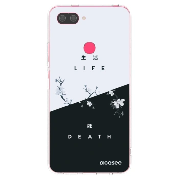 Picasee silikonowe przeźroczyste etui na Xiaomi Mi 8 Lite - Life - Death
