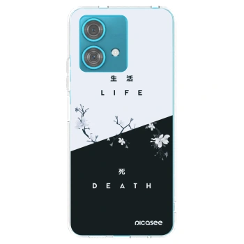 Picasee silikonowe przeźroczyste etui na Motorola Edge 40 Neo - Life - Death