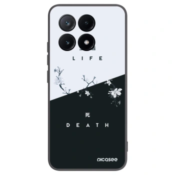 Picasee silikonowe czarne etui na Xiaomi Poco X6 Pro - Life - Death