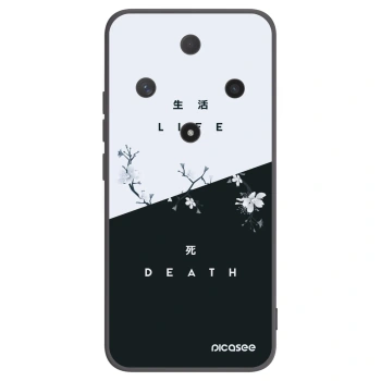 Picasee silikonowe czarne etui na Honor Magic6 Lite 5G - Life - Death