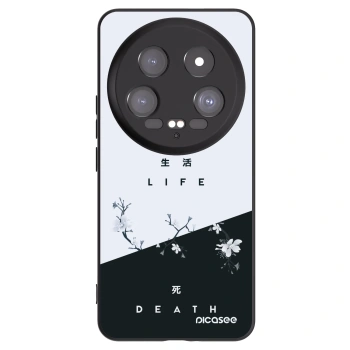 Picasee silikonowe czarne etui na Xiaomi 14 Ultra - Life - Death