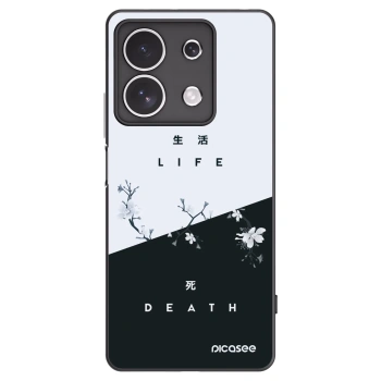 Picasee silikonowe czarne etui na Xiaomi Redmi Note 13 4G - Life - Death