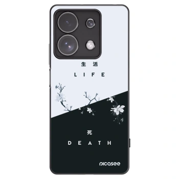 Picasee silikonowe czarne etui na Xiaomi Redmi Note 13 Pro 4G - Life - Death