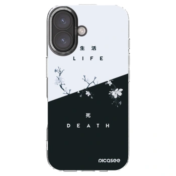 Picasee silikonowe przeźroczyste etui na Apple iPhone 16 - Life - Death