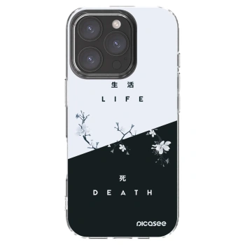 Picasee silikonowe przeźroczyste etui na Apple iPhone 16 Pro - Life - Death