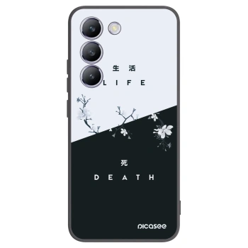 Picasee silikonowe czarne etui na Vivo V40 SE 5G - Life - Death