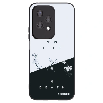 Picasee silikonowe czarne etui na Honor 200 Lite - Life - Death
