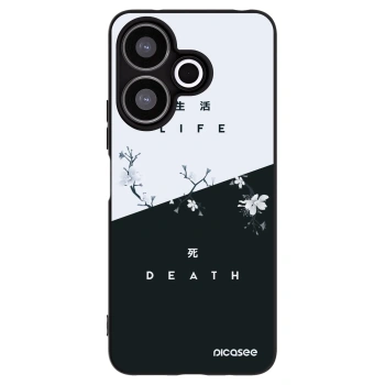 Picasee silikonowe czarne etui na Xiaomi Redmi 13 4G - Life - Death