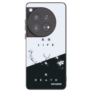 Picasee silikonowe czarne etui na OnePlus 12 5G - Life - Death