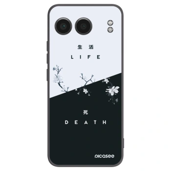 Picasee silikonowe czarne etui na OnePlus Nord 4 - Life - Death