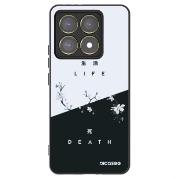 Picasee silikonowe czarne etui na Xiaomi 14T - Life - Death