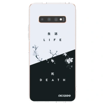 Picasee silikonowe przeźroczyste etui na Samsung Galaxy S10 Plus G975 - Life - Death