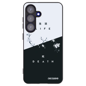 Picasee silikonowe czarne etui na Samsung Galaxy S25 5G - Life - Death