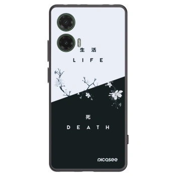 Picasee silikonowe czarne etui na Motorola Moto G35 5G - Life - Death