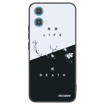 Picasee silikonowe czarne etui na Motorola Moto G34 5G - Life - Death