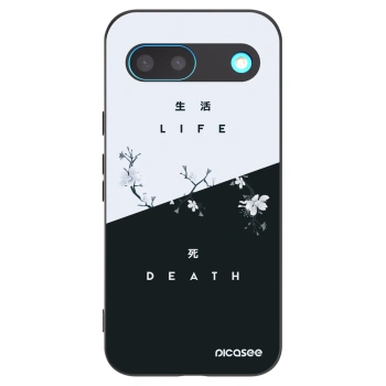 Picasee silikonowe czarne etui na Google Pixel 8 - Life - Death