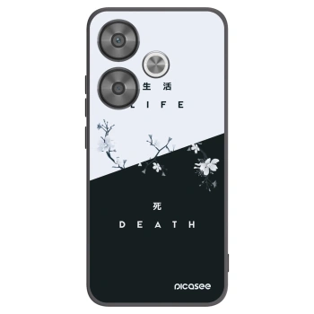 Picasee silikonowe czarne etui na Xiaomi Poco F6 - Life - Death