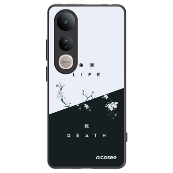 Picasee silikonowe czarne etui na Vivo V50 Lite 5G - Life - Death